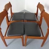 Teak dining chairs by Erik Buch for Od Møbler, 1960s, set of 4.