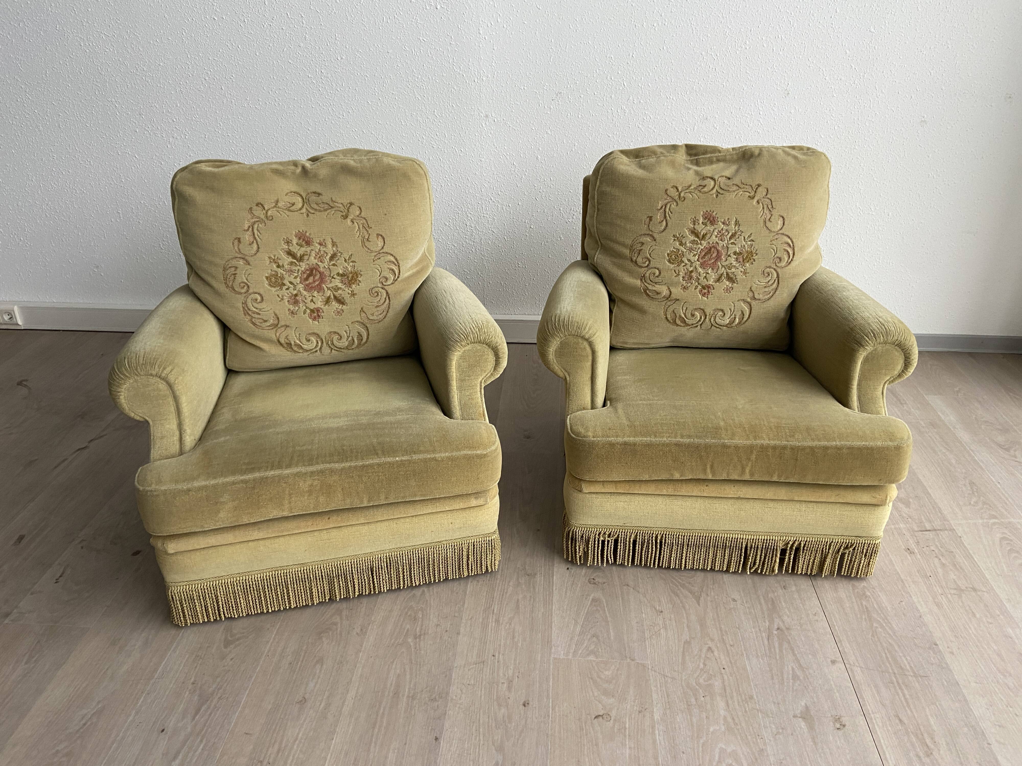 Pair of lounge chairs Jean Prévost 70/80
