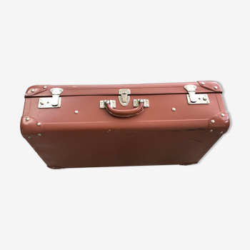 Valise rétro vintage marron