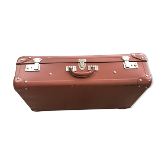 Valise rétro vintage marron