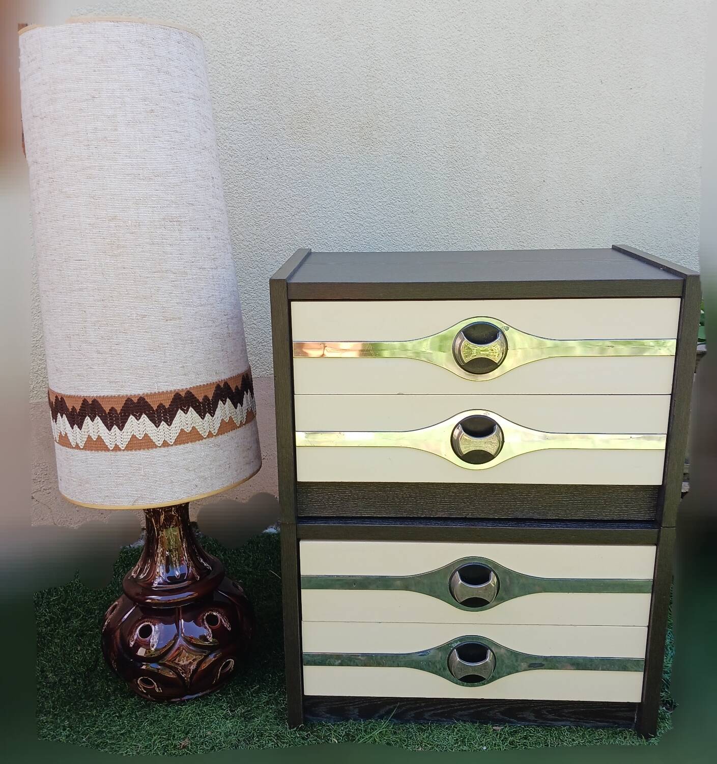 Space Age bedside tables from the 60s/70s.