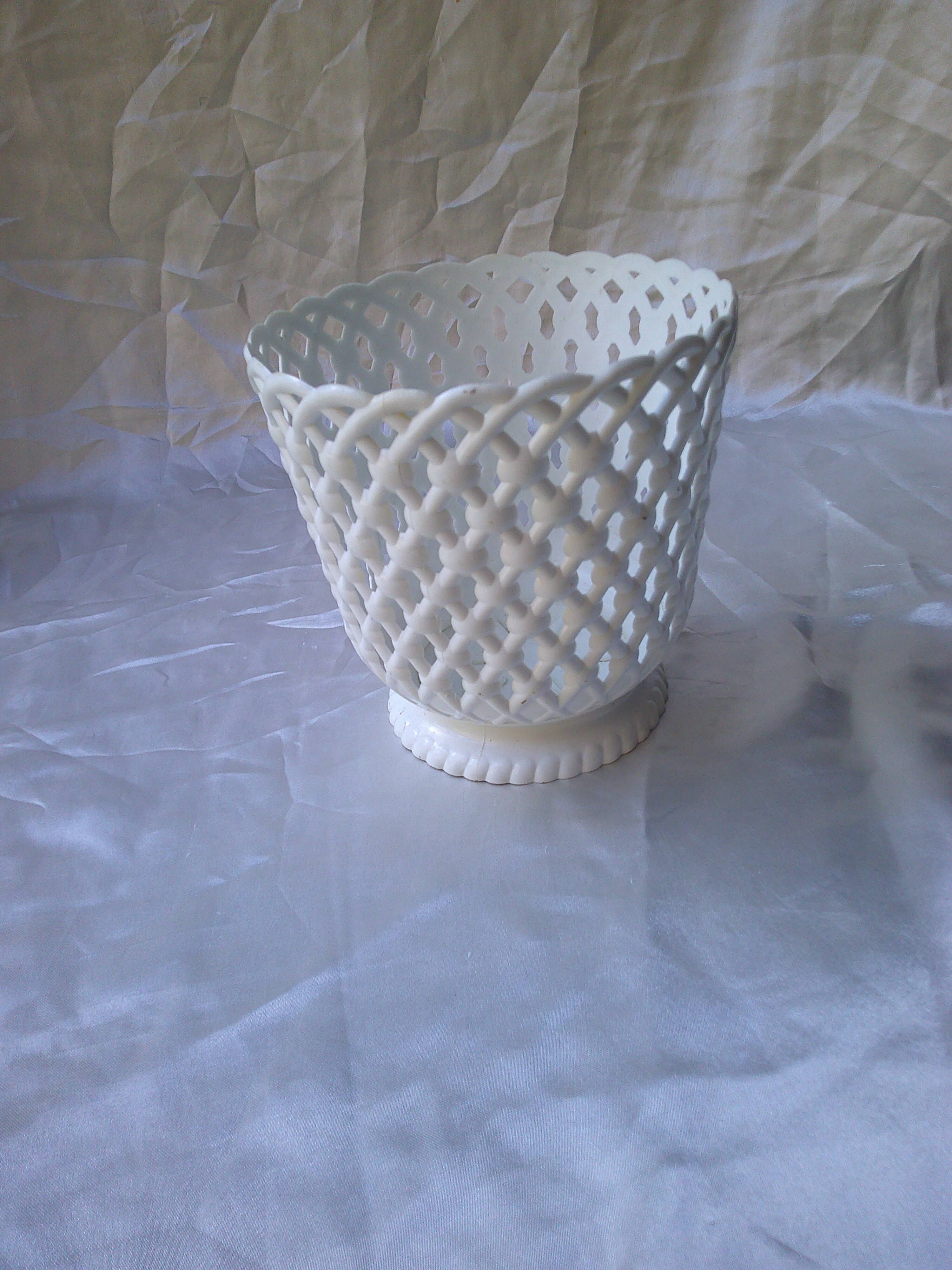 Syla 16 cm vintage white flowerpot