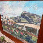 Grand tableau Les Halles de Paris pierre gogois