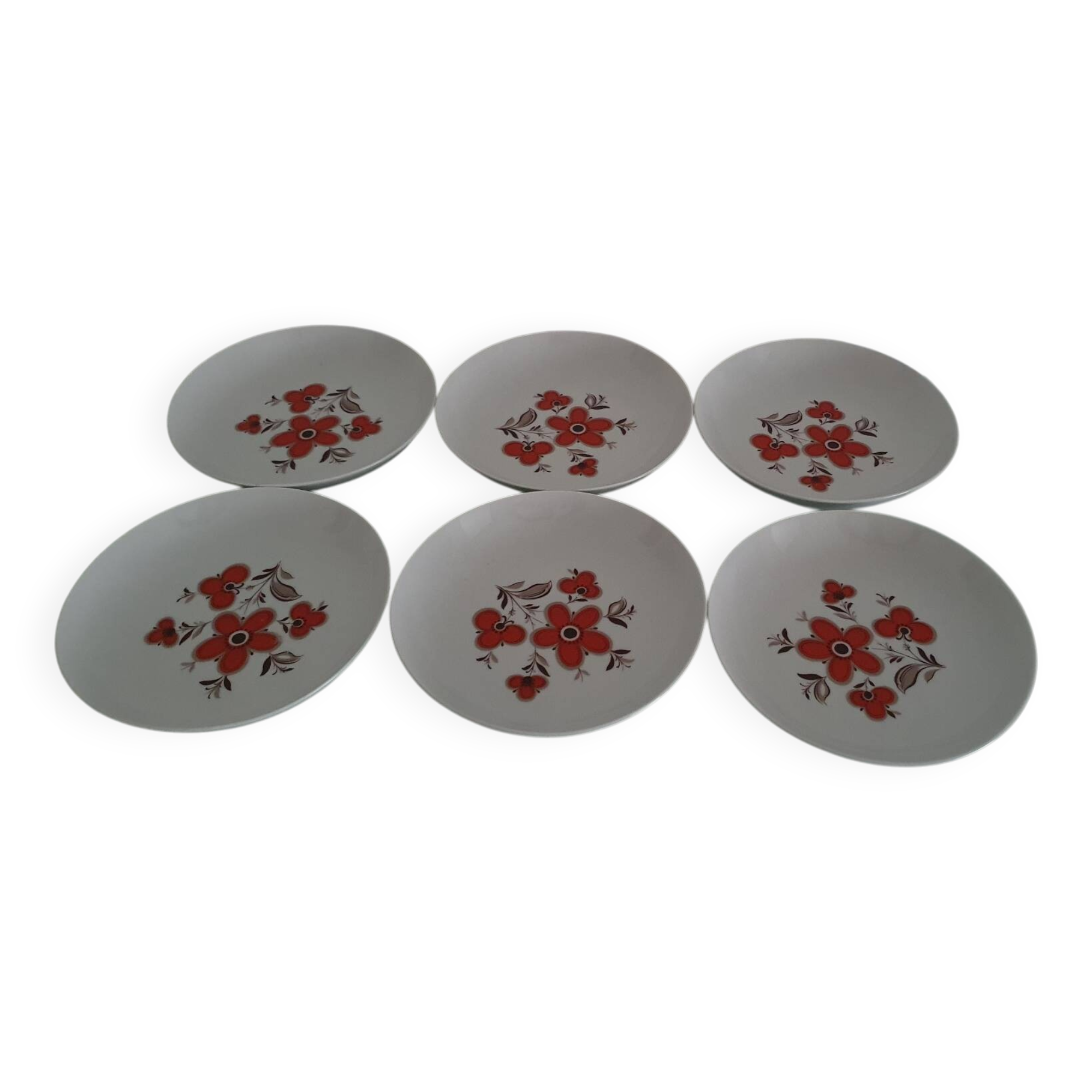 Set of 6 soup plates - Arzberg Earthenware - 1960/70