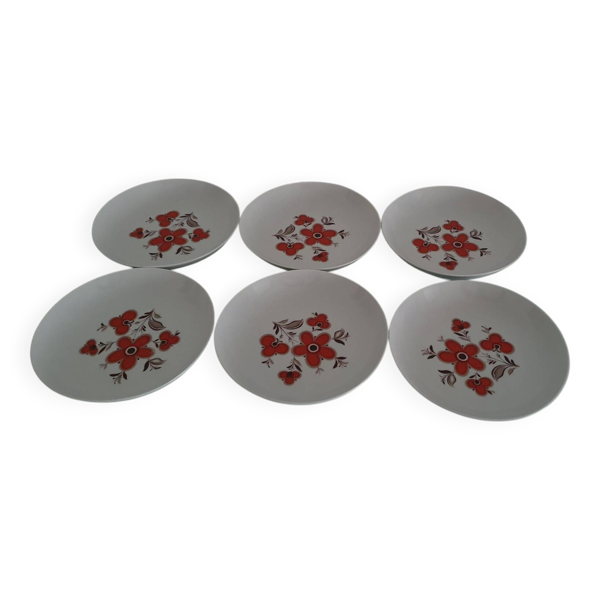 Lot de 6 assiettes creuses- Faïencerie Arzberg-1960/70