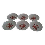 Lot de 6 assiettes creuses- Faïencerie Arzberg-1960/70