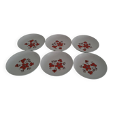 Set of 6 soup plates - Arzberg Earthenware - 1960/70