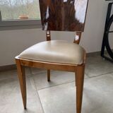 Set of 6 Art Deco elm burl chairs – 1930s – Excellent condition