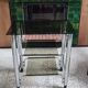 Rolling service chromed metal vintage 80s