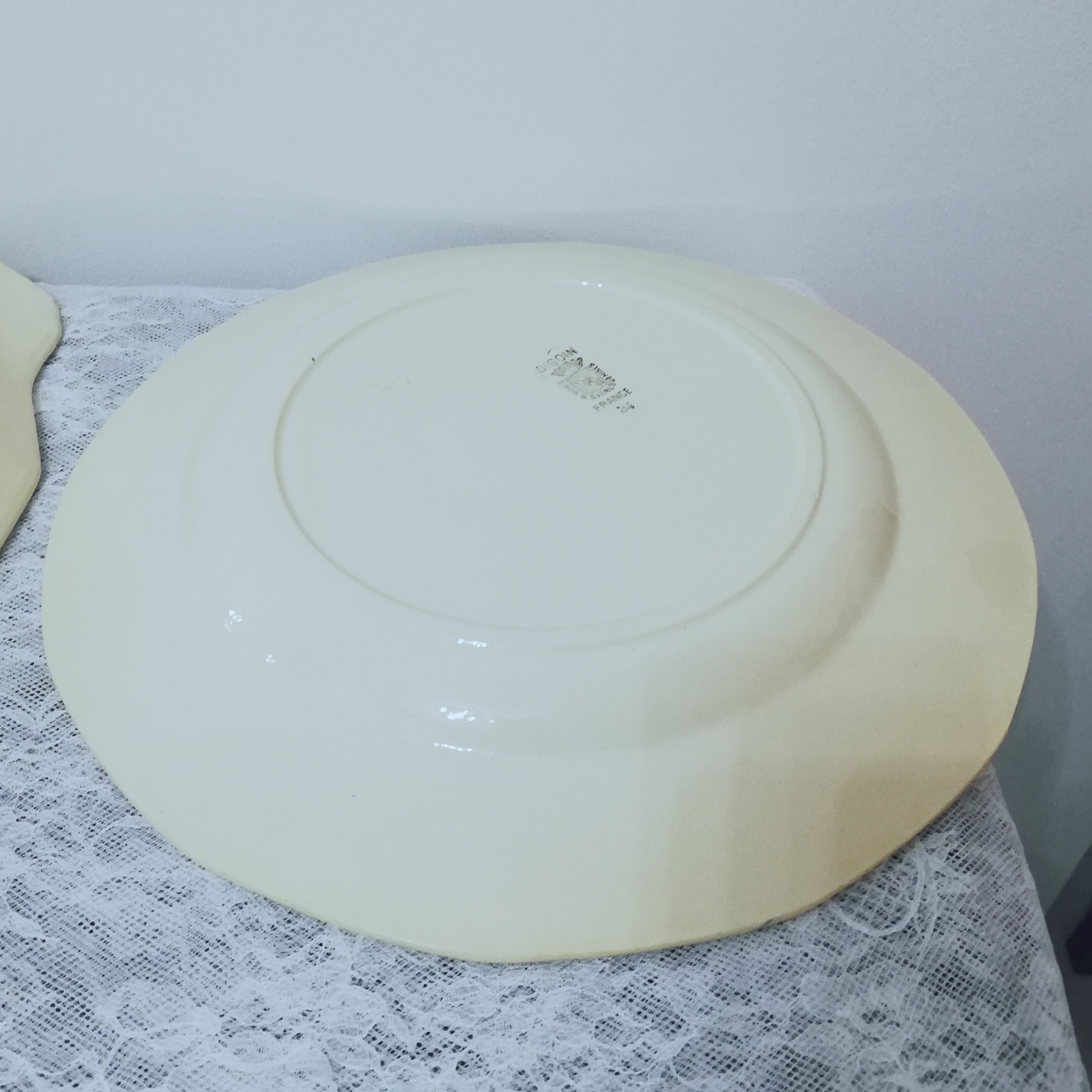 Service 24 pieces in iron earth Digoin Sarreguemines