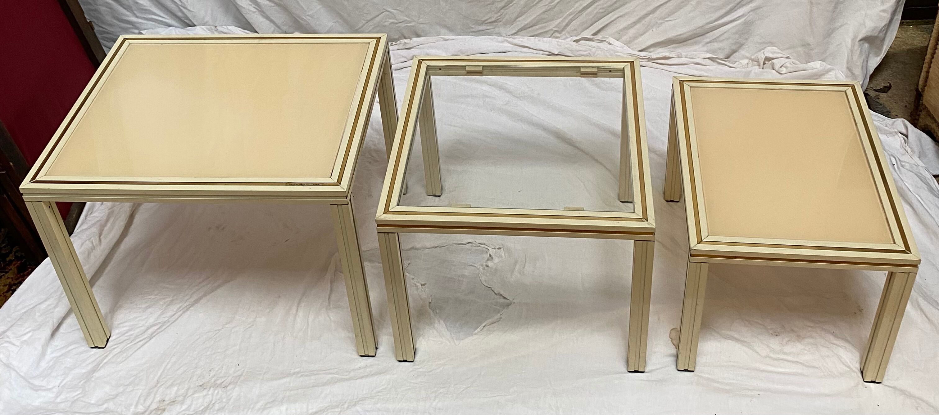 Set of 3 nesting tables by Pierre Vandel, 1970s