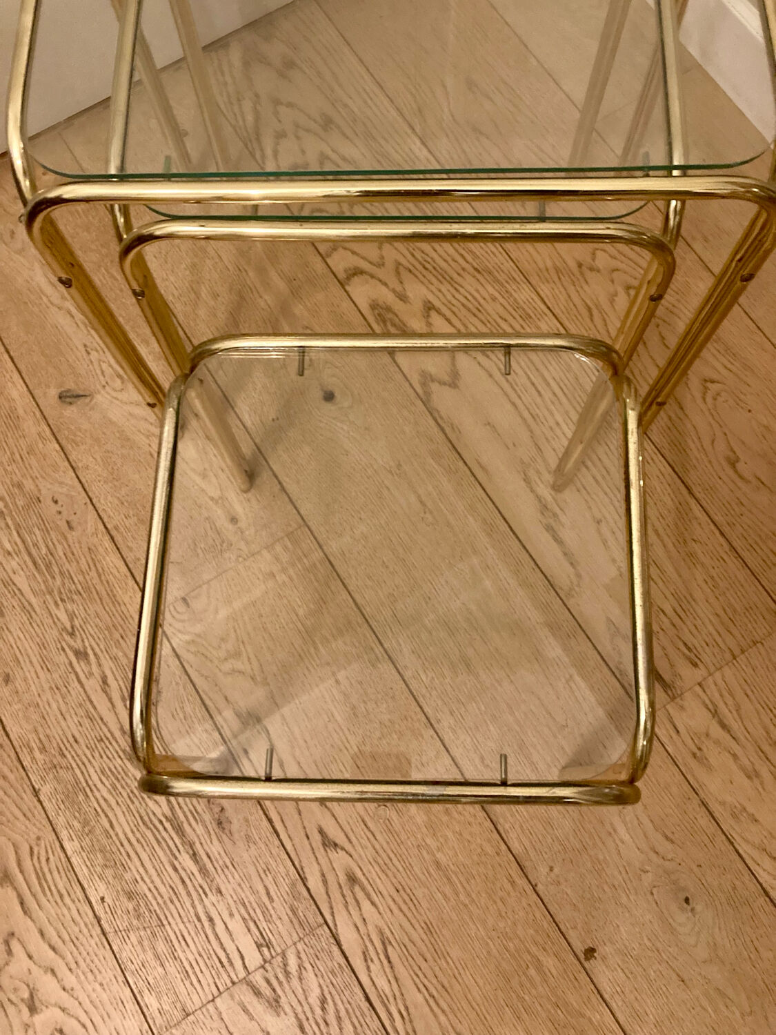 Nested metal table
