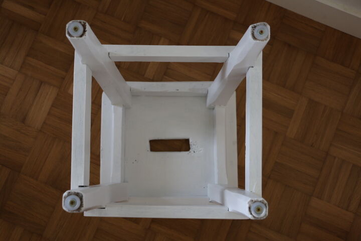 Handcrafted white oak stool