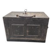 Coffre-fort en fonte anglaise antique, milieu des années 1800