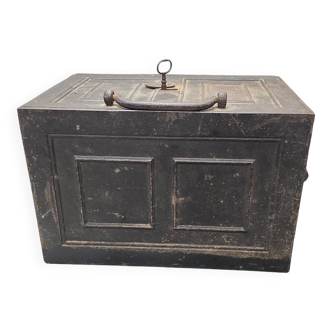 Antique English Cast Iron Safe, mid 1800s
