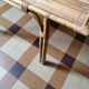 Coffee table bamboo rattan ceramic decollee 1960 70