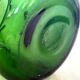 Vase cylindrique en verre soufflé à la main vert par Vetrerie Empolesi, Italie
