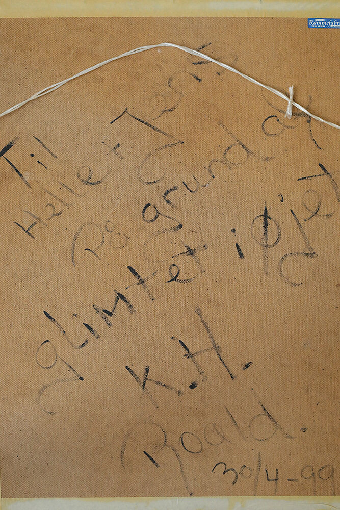 Roald Ditmer, Abstract Composition, oil paintings on canvas, 1999, framed