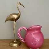 Vintage pink ceramic pitcher Vallauris