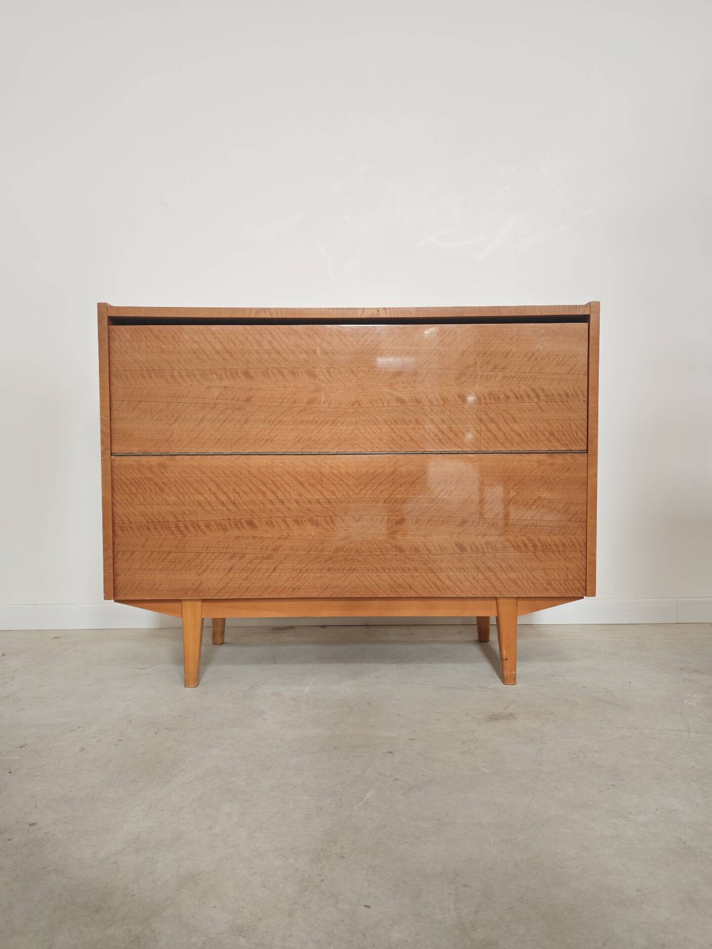 Wooden storage chest for linen or toys Jitona Sobeslav 1960