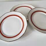 Porcelain plates made in France gilding
