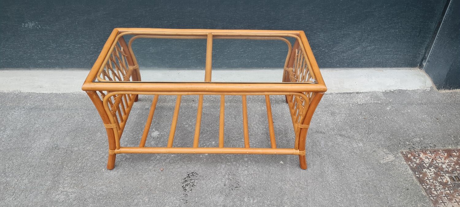 Rattan coffee table