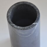 Vase signed gray marble roll