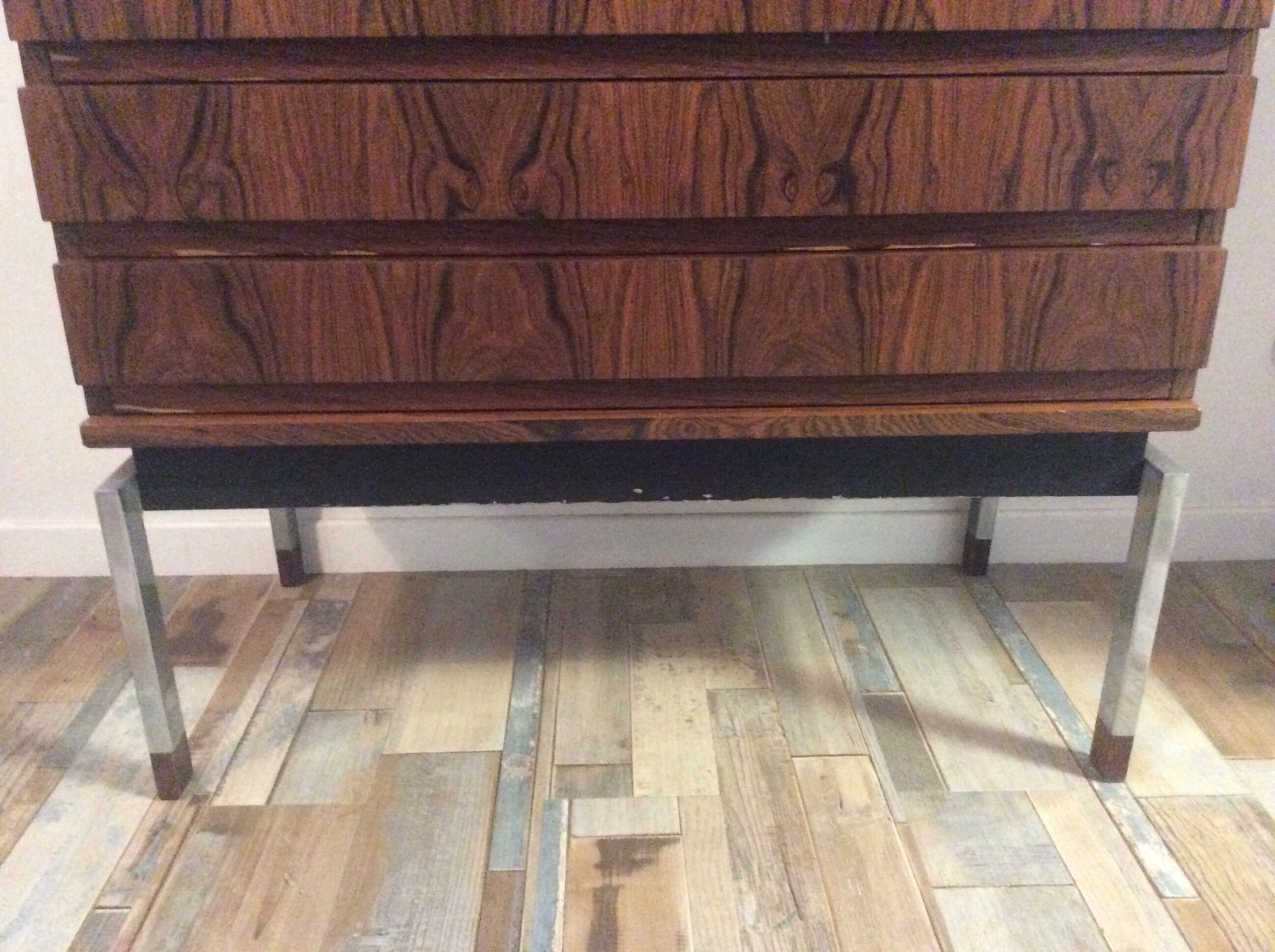 Ensemble Werner Wolfer commode et miroir vintage des années 60