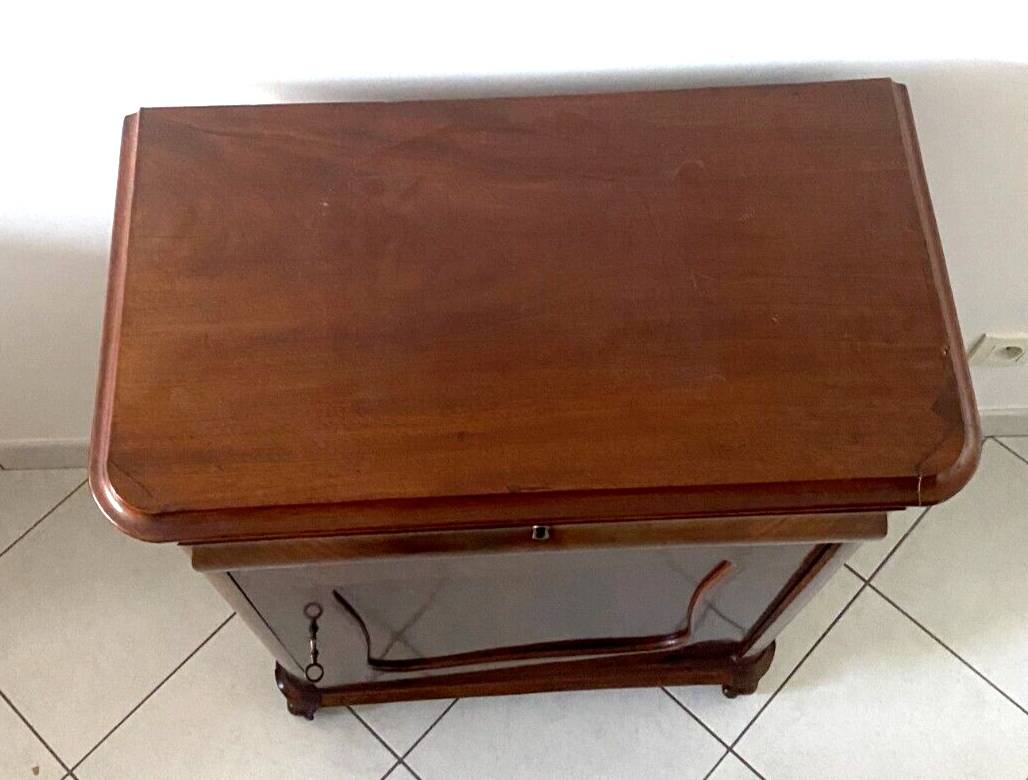 Louis Philippe jam maker in mahogany and 19th century veneer