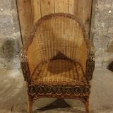 Fauteuil rotin enfant
