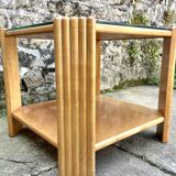 Coffee table, side table in beech, Maison Rosello