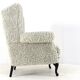Armchair grey Doodle Retro Fully Restored - new upholstery