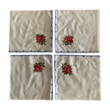 Set 4 embroidered towels