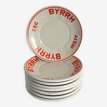 8 Byrrh advertising cups collect vintage bistro coins Orchies