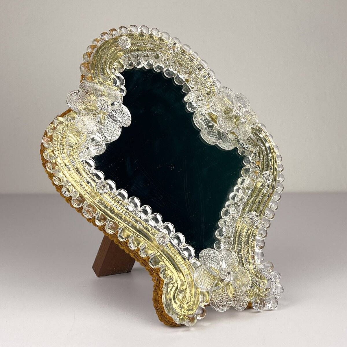 Miroir en verre Murano original, années 1950