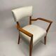 Paire de fauteuils organiques en velours et bois dans le style de Gio Ponti, années 50
