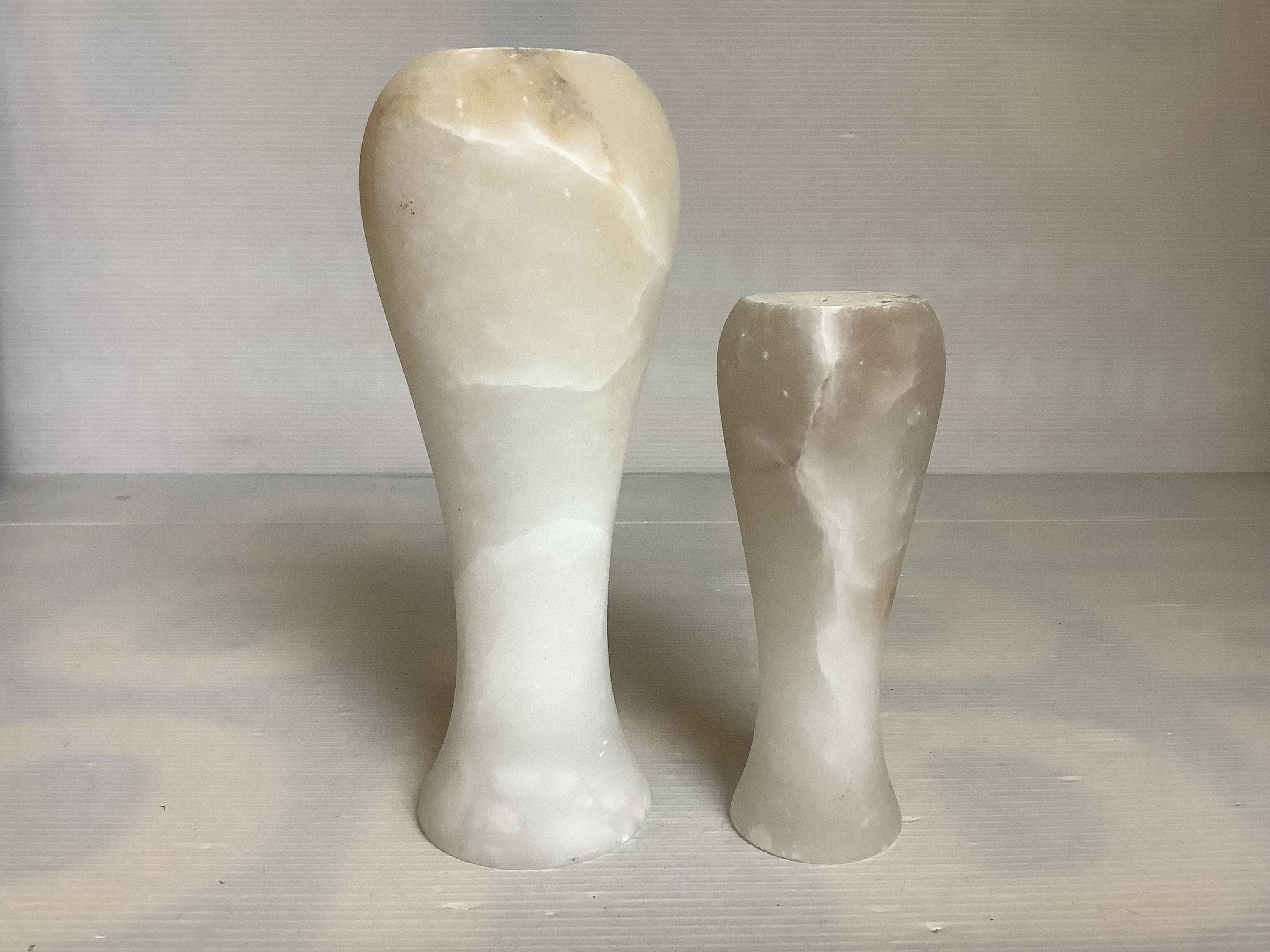 Pair of alabaster vases