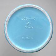 Saint-Clément cache-pot planter signed Blanche Letalle model 4086-000 in blue ceramic and gilding – 28 cm