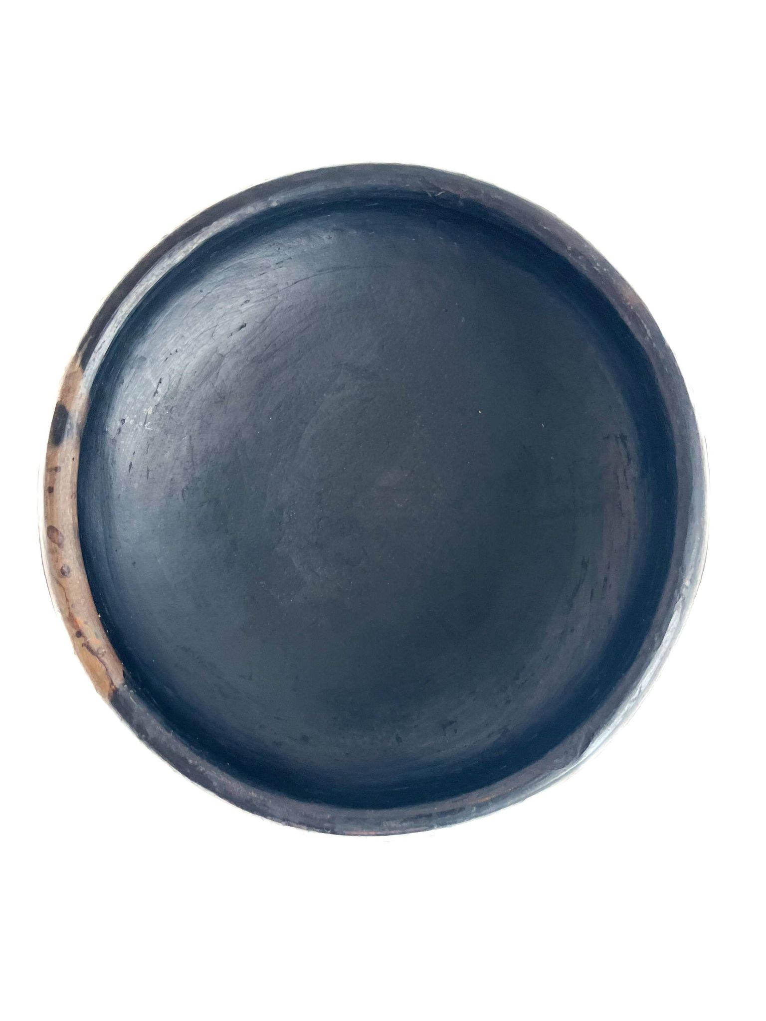 Plat Abron "Kânâh" in smoked terracotta | Ø 31cm diameter