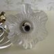 Antique gilded bronze wall lamp with frosted glass tulip