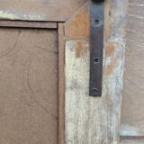 Old Art Deco mirror in Burmese teak