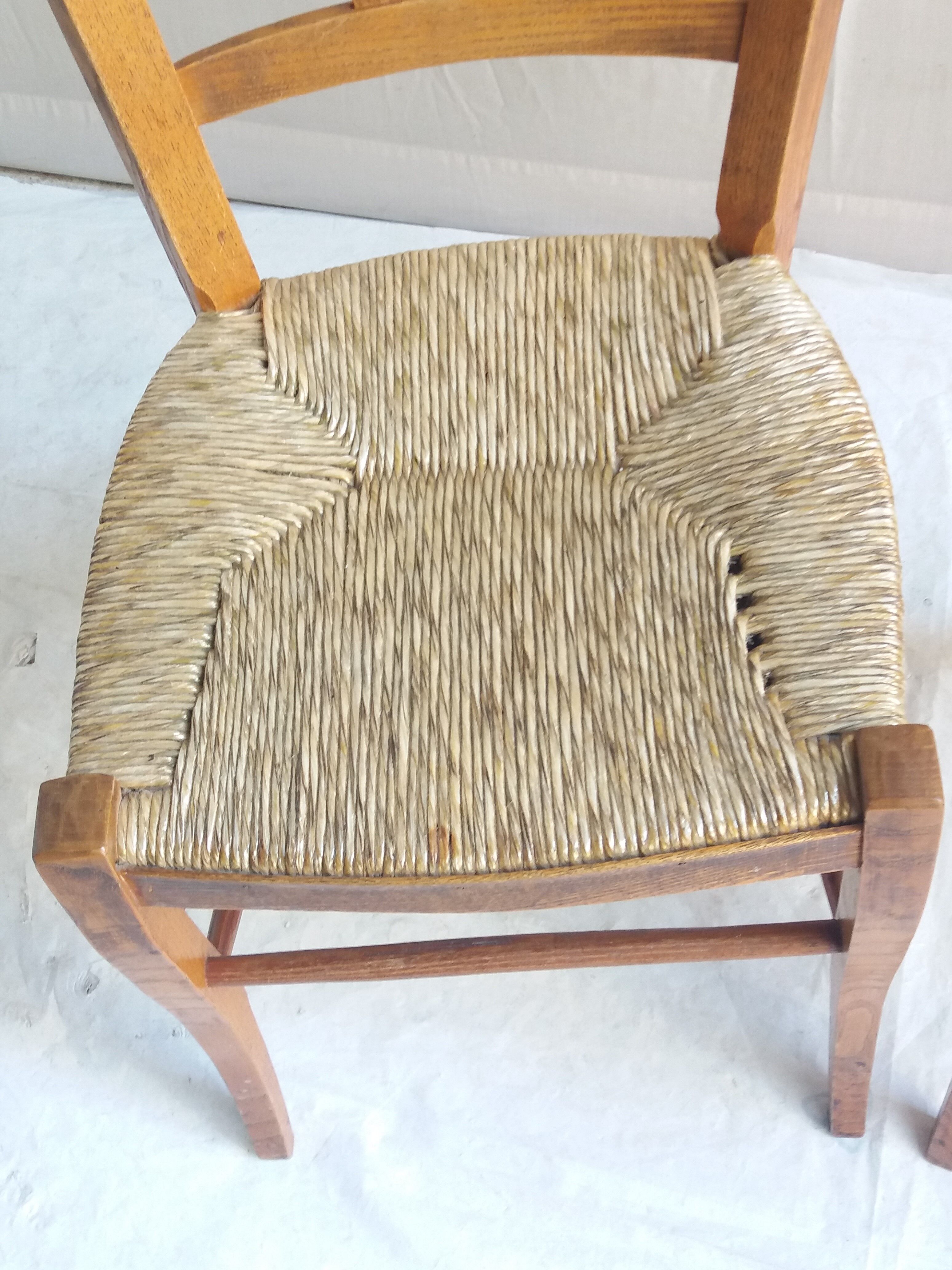 Pair of old paillees chairs