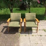 Set of 2 vintage Scandinavian style armchairs