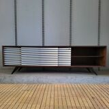 Vintage Scandinavian Modern Sideboard Hand-Painted Pattern, Denmark 1960s