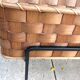 Planter on foot in braided wood 60/70s