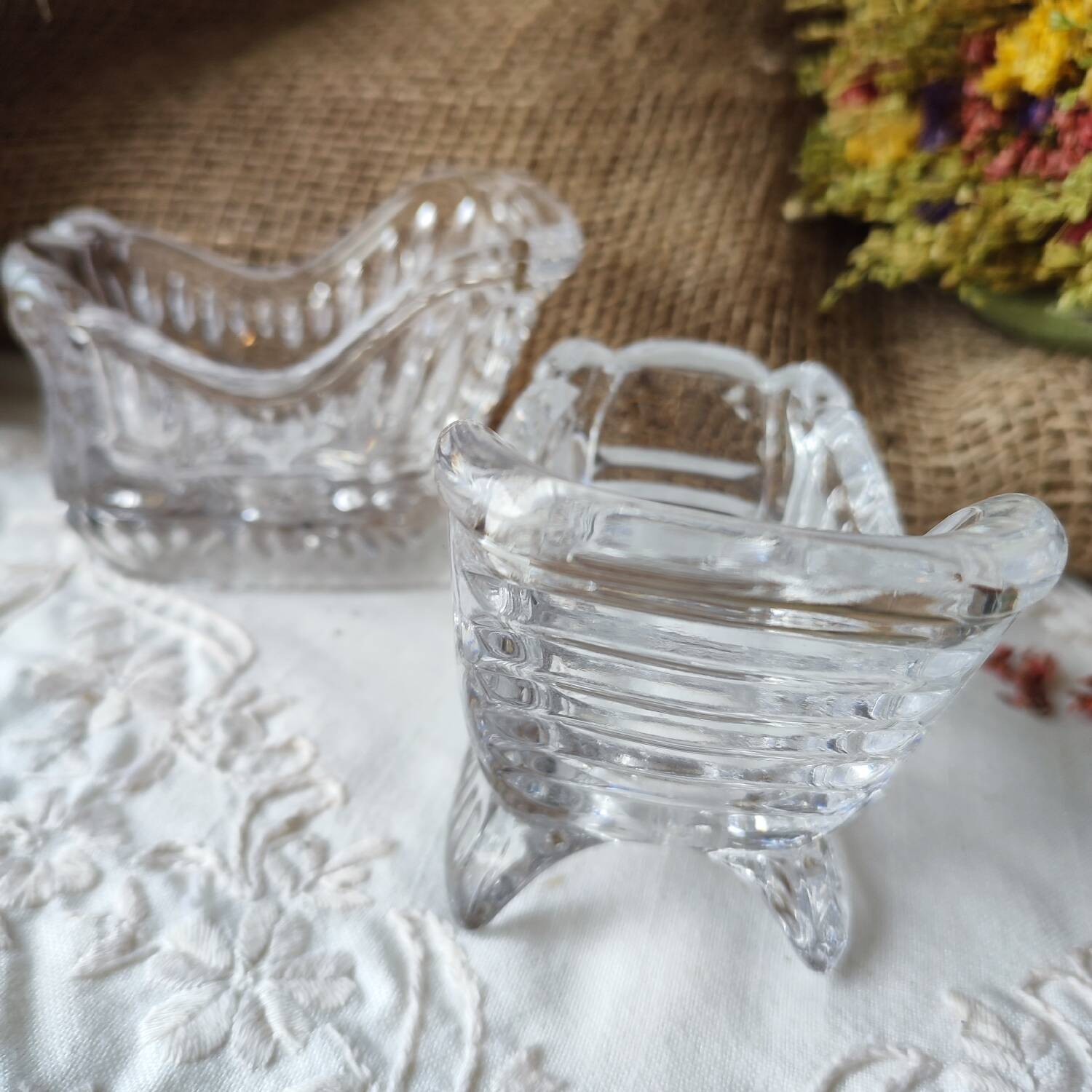 Pair of candlesticks Princess House 24% lead crystal