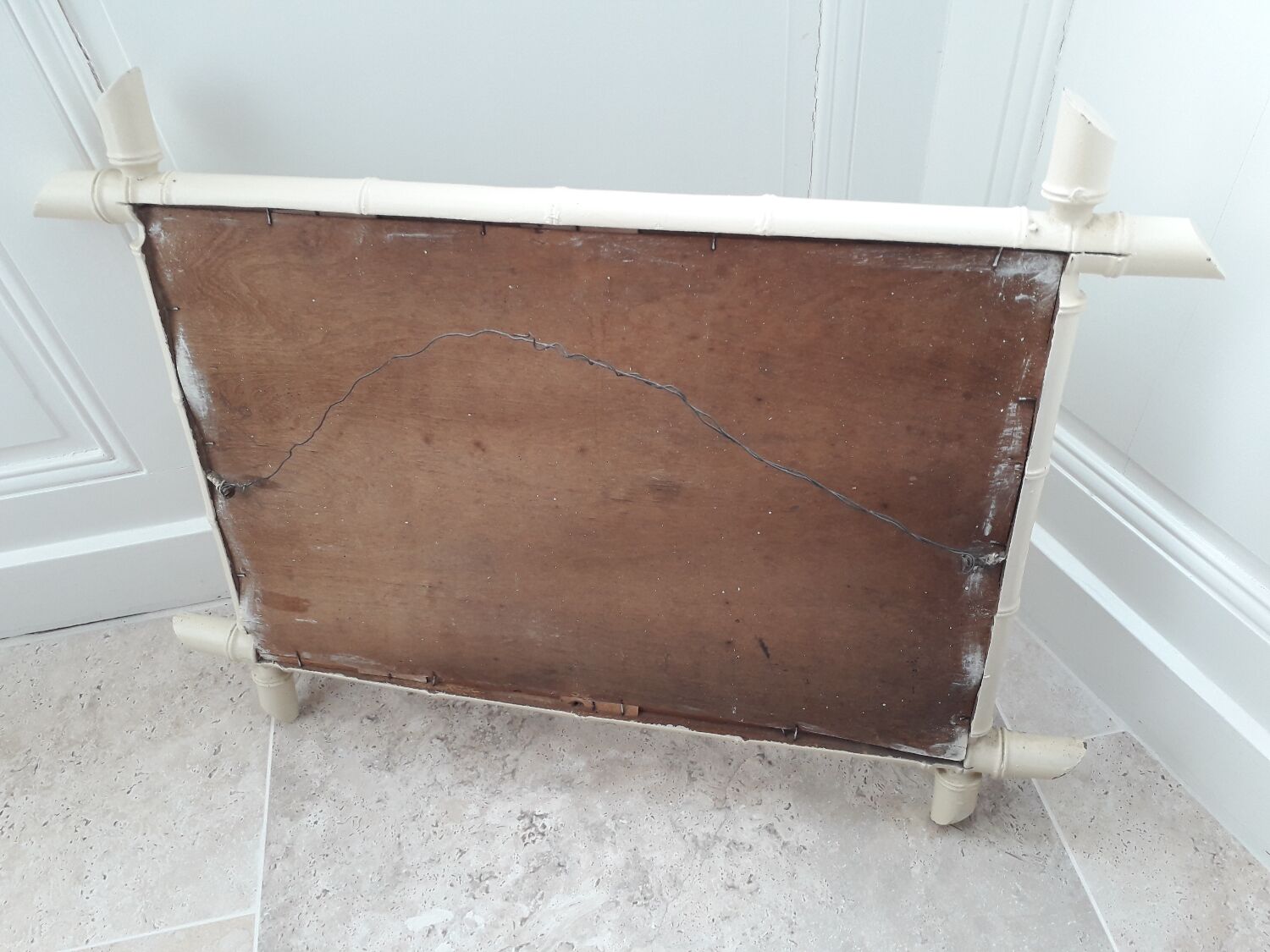 Vintage mirror wood imitation bamboo