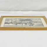 Lithograph print signed c. lediberder boat in port 68/250