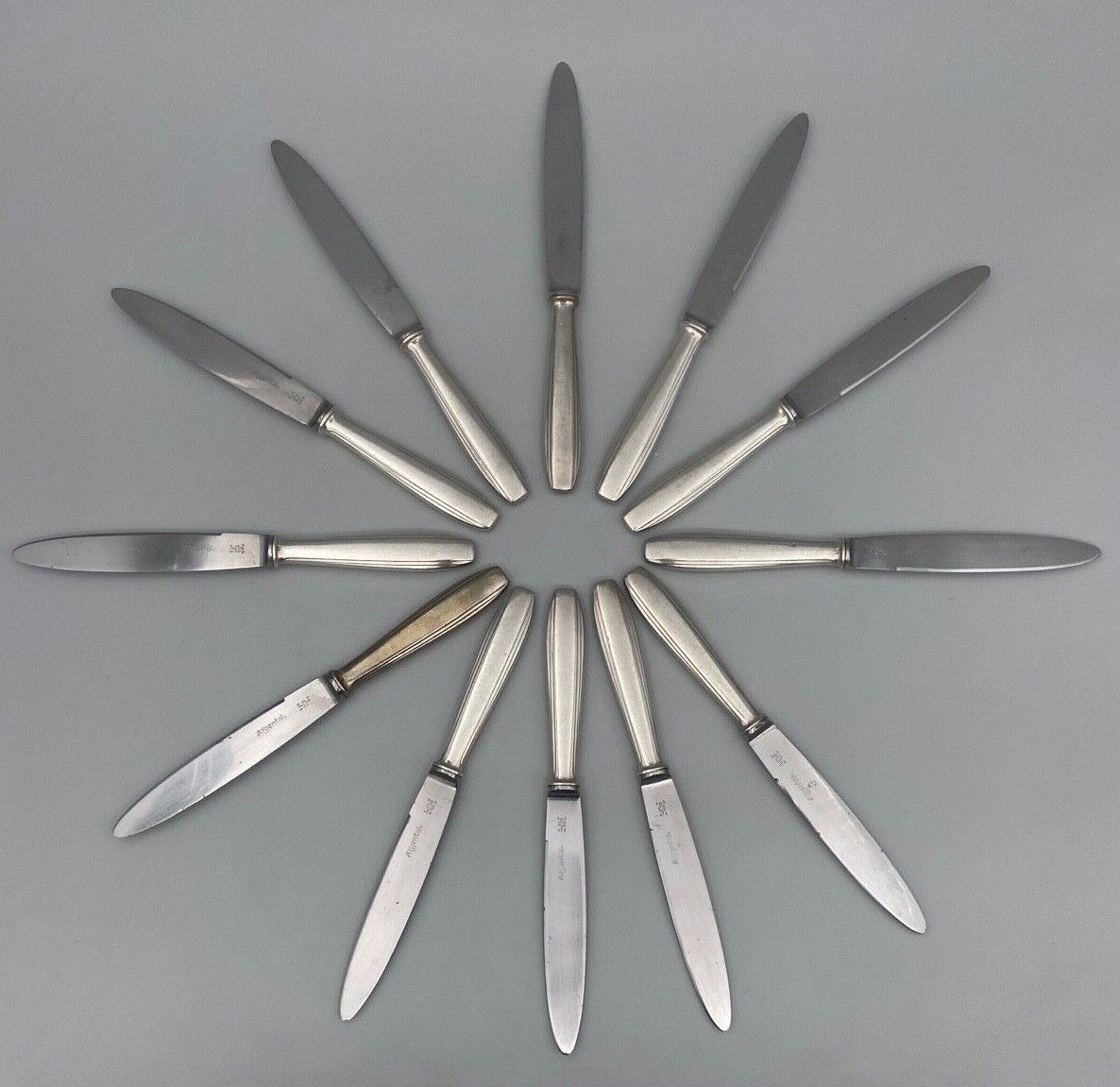 Menagere art deco metal silver 36 pieces silver halberd head