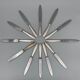Menagere art deco metal silver 36 pieces silver halberd head